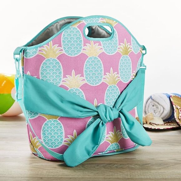 New in Pkg Fit & Fresh Maui Pineapple Insulated Large Cooler Tote Bag - Picture 16 of 16